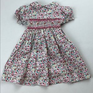 Liberty Print Hand Smocked Dress